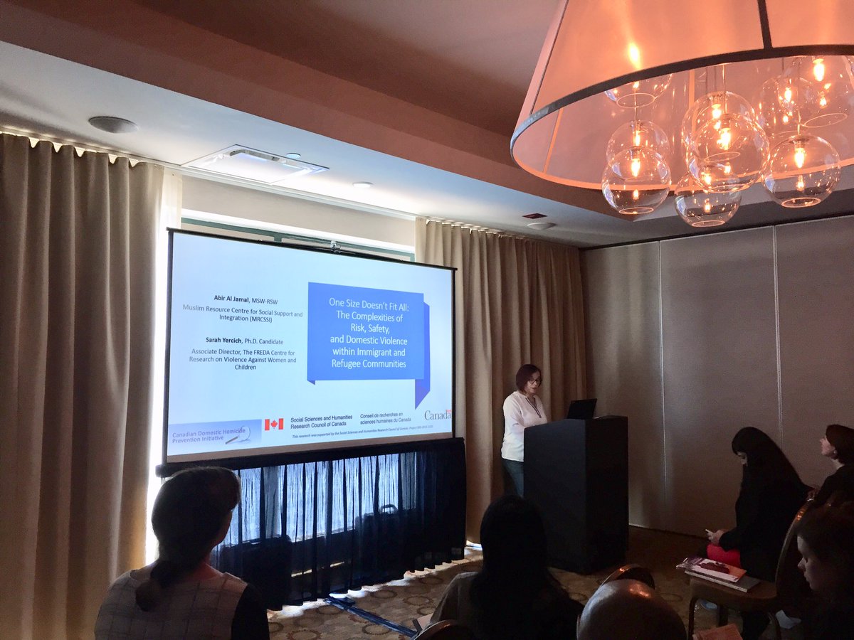 cdhpi's tweet photo. Informative presentation on the complexities of #riskassessment #riskmanagement #safetyplanning & #domesticviolence within #immigrantrefugee communities using #cdhpi data by Abir Al Jamal @mrcssi and @beingsarahy @FREDA_Centre funded by @SSHRC_CRSH at #CDVC6
@csslrv @crevawc https://t.co/MSzqZUX0Fv