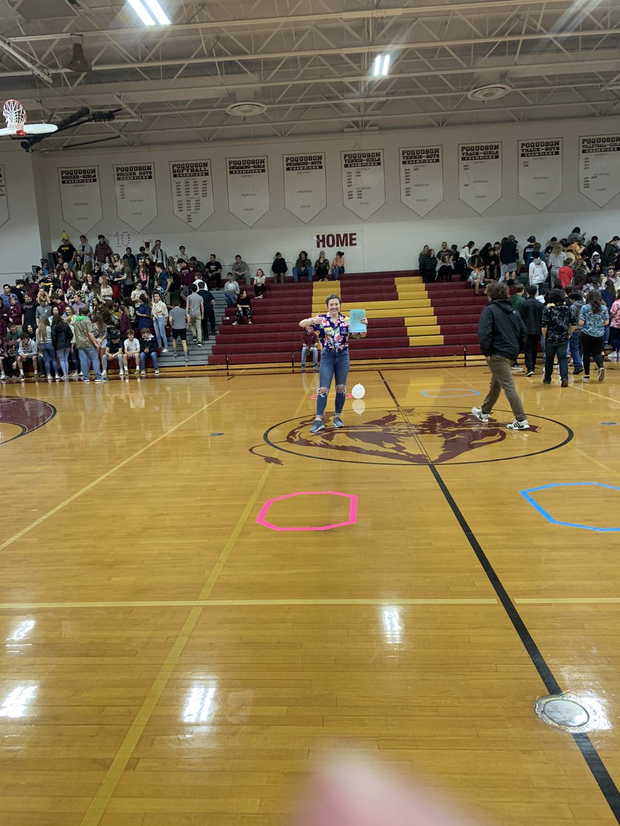 ShellyCihak's tweet photo. Awesome pep rally today @PoquosonHS - Great job by our SCA for organizing a fun event to bring our school together! https://t.co/UfRSufyIUe