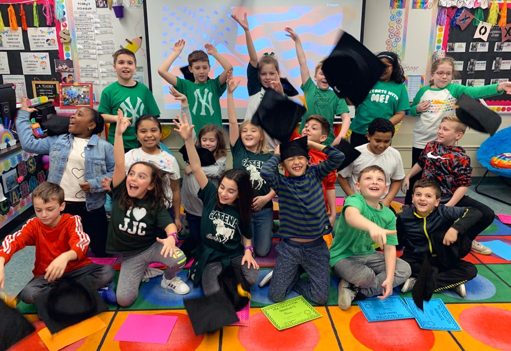 MsScarnati's tweet photo. Fun Fridayβs in full force today! We graduated from our multiplication fluency using our facts and Reflex Math! What better way to celebrate than with a little graduation ceremony!? I adore these graduates! #FactMasters #WeLoveReflex π§π»βππ©πΌβππ¨πΌβππβοΈππ»π―@CatenaColts https://t.co/NeakV4Qjed