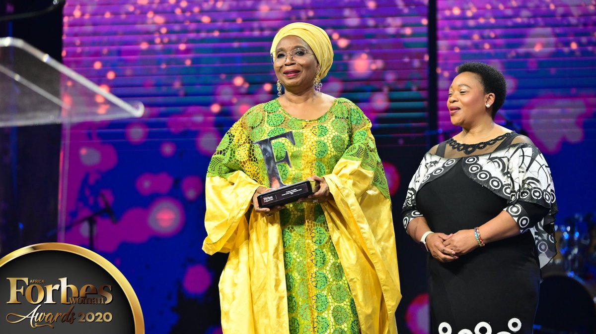 forbesafrica's tweet photo. 🏆 Congratulations to Ibukun Awosika, Chairman of First Bank of Nigeria, winner of the Forbes Woman Africa Chairperson Award 2020! 👏🏼👏🏾👏🏿 Congratulations!! #LWS2020KZN https://t.co/Ro8yvlZvI8