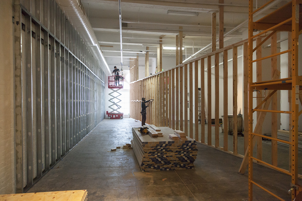 fabricworkshop's tweet photo. First Friday is tonight! Stop by the #FabricWorkshop 6-8 pm to hear from artist #SamaraGolden and project coordinator Abby Lutz how this space is being transformed into Golden’s upcoming exhibition #UpstairsatSteves." Free! https://t.co/eUq2o0GtuB