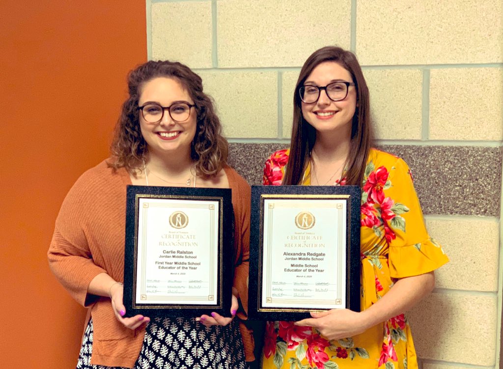 MsAnabelRomero's tweet image. “Choose a job you love and you will never have to work a day in your life.”  Love the energy and passion of these two. Thank you for all you do! #EducatorsOfTheYear #JordanMSLegends #ProudPrincipal