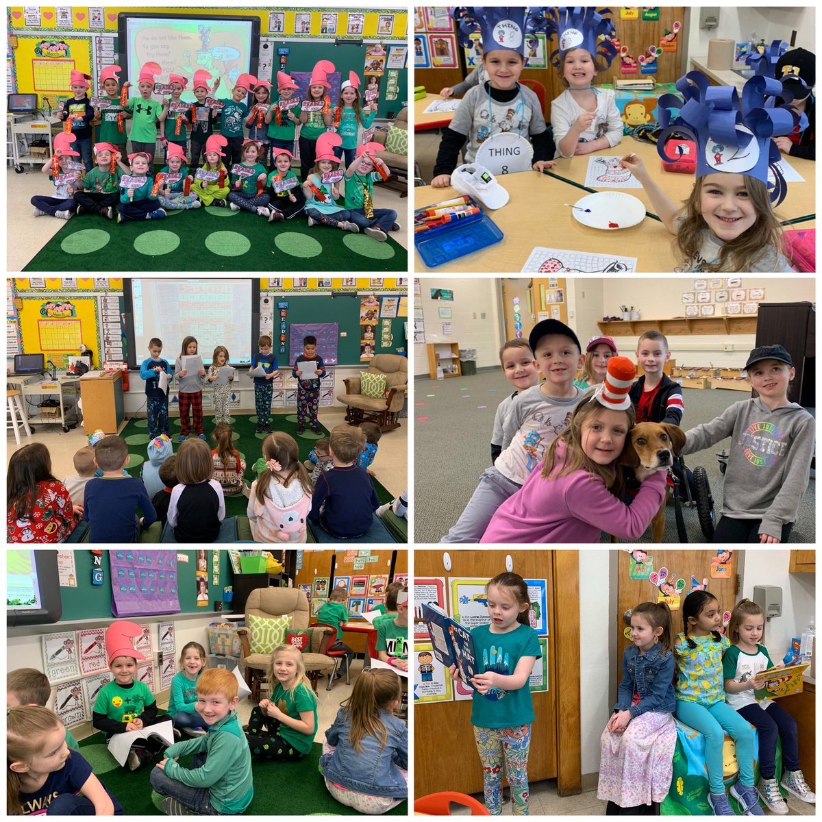 What a fun packed week @GillHallElem!  We had so much fun celebrating Dr. Seuss and reading with our kindergarten friends!  #WErTJ #ReadAcrossAmerica