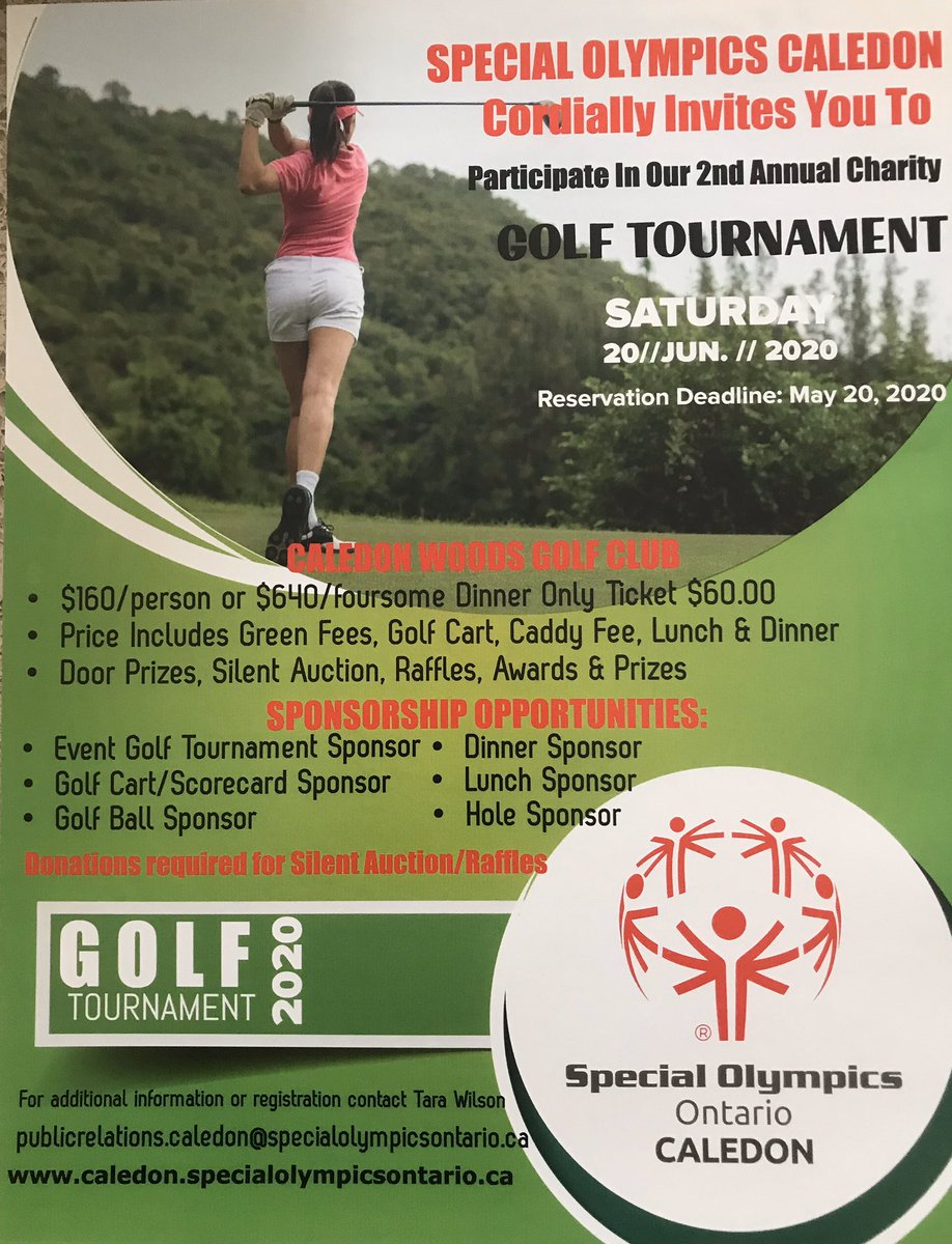 SocOntario's tweet photo. @SocOntario @caledonwoods #golftournament #charity anyone interesting in supporting Caledon Special Olympics please contact us! We are looking for golfers (foursomes) #sponsors #donations #bolton #caledon #silentauctionitems Market your business today! https://t.co/CGiQe4QnKr