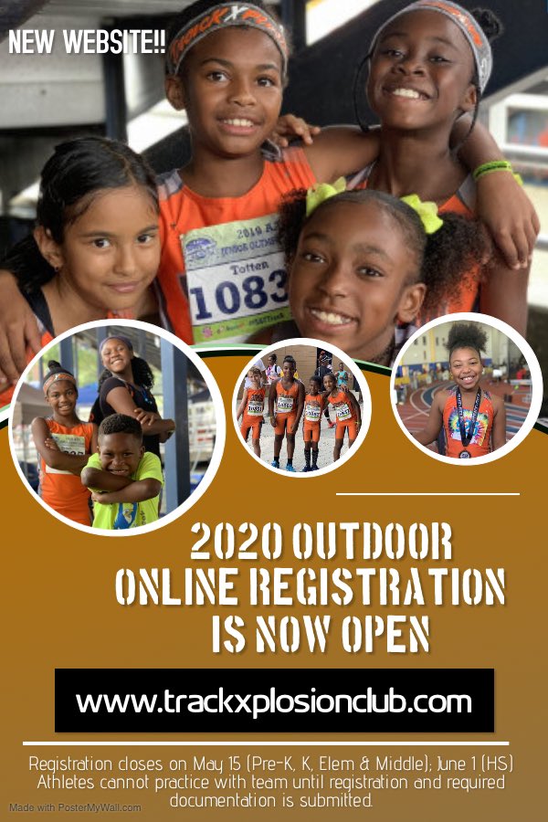 TrackXplosionNC's tweet photo. Wooohooo! Check out our new site! Visit website for registration info, link to our other social media sites, FAQs &amp; more! New &amp; returning athletes MUST register online. Athletes cannot participate until all elements of the registration process have been completed!#TICKTICKBOOM 💣 https://t.co/NnXlQDCMjx
