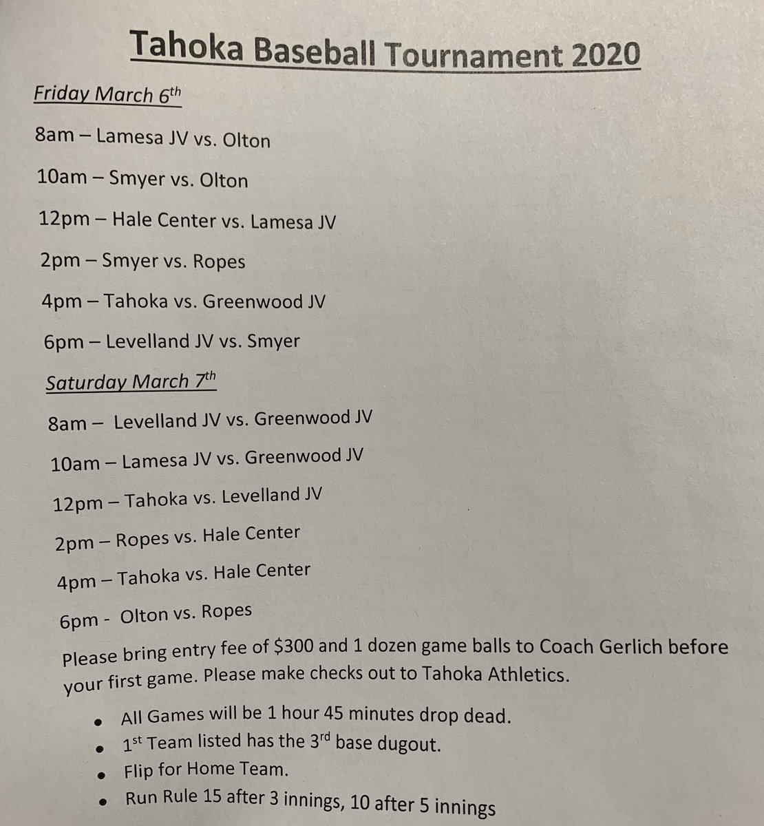 Bulldogsbsbl's tweet photo. Updated schedule for this weekend. JV plays today against Greenwood JV. Varsity plays Saturday against Levelland JV and Hale Center.⚾️ #shavethebeard #keepthefaith https://t.co/57vPGXLKXp
