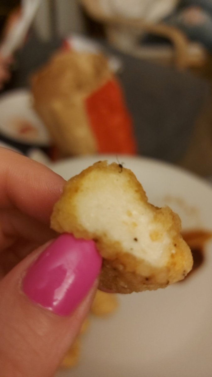 jennev3322's tweet photo. @kfc just purchased the popcorn chicken bucket from you st neots store to fine this insect on my food. This is a appalling i have now had to chuck the whole bucket away #kfc #insectinmyfood https://t.co/zbzr7npkHK