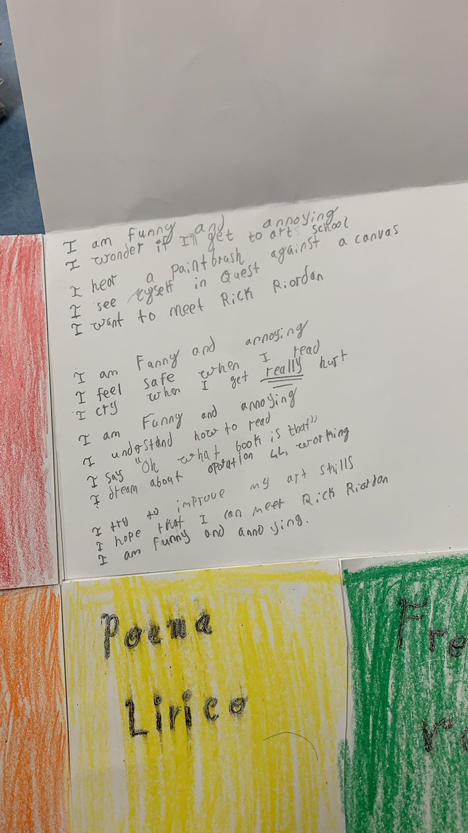 acevedo_keyla's tweet photo. Rick Riordan, my 5th grader truly wants to meet you one day! 🥰 You’re in many of her poems! @camphalfblood #leadreed https://t.co/7g8KSuJrXa