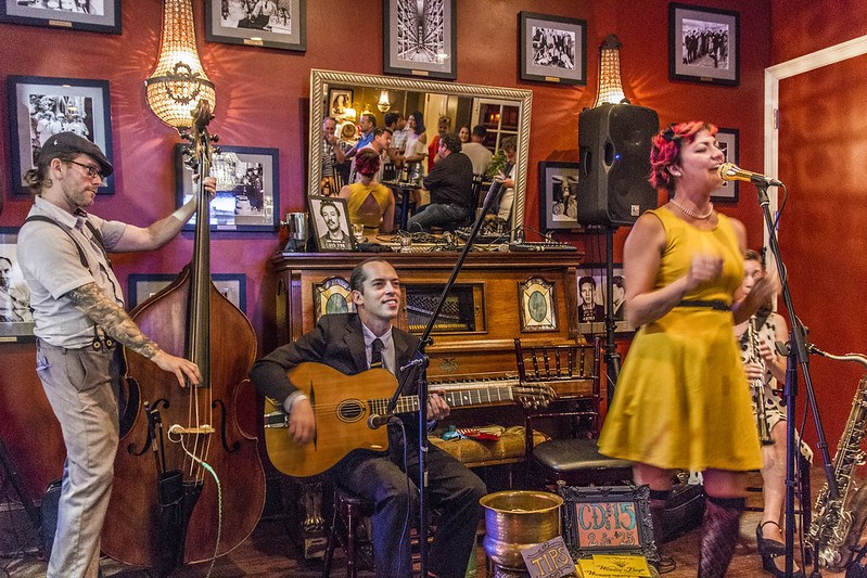 HotelMazarin's tweet photo. The 1920s are alive and well inside 21st Amendment Bar at La Louisiane. https://t.co/MIG9S2AcmR