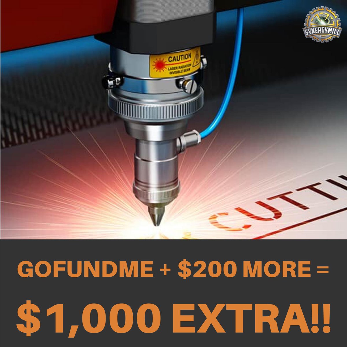 For $50, you can help the <a href="/synergy_mill/">synergymill</a> get a new laser cutter and get certified to use it.  
For $1,000, you can be like OpenWorks and help sustain a local makerspace. gofundme.com/f/help-synergy…