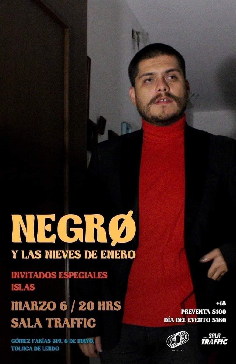 ¡HOOOY, HOOOY, HOOOY!
@NegroMusicaMX + Islas + Cardenal
20:00hrs / +18 / $150