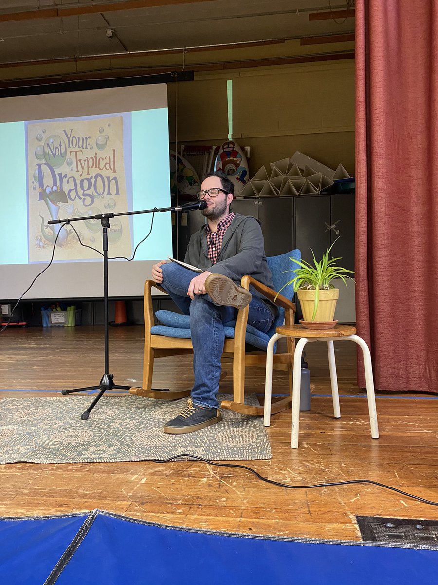 MPS_Buckley's tweet photo. Thank you Mr. Sweetland for a great reading of the book Not Your Typical Dragon! https://t.co/VZaDc0BWqD