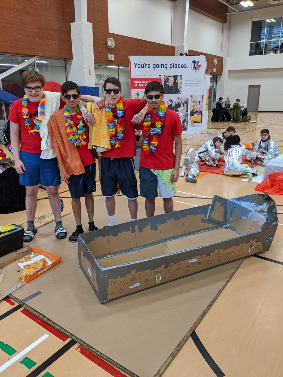 tech_swc's tweet image. Swc Tech Design students made a valiant effort at the Skills Ontario provincial cardboard competition in 
 Belleville today. Great job boys!