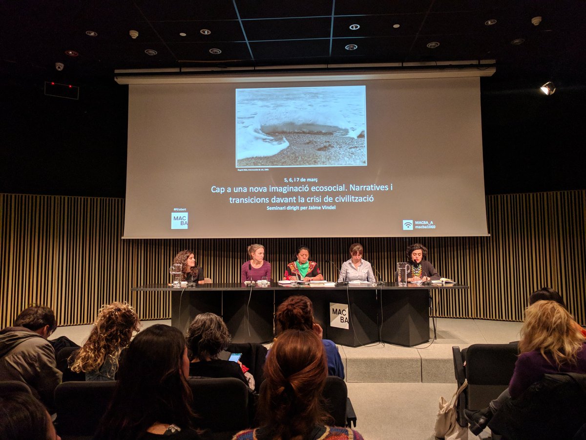 normarules's tweet photo. Muchas gracias @yayo_herrero @mirgartor y Lolita Chávez por compartir vuestras reflexiones sobre extractivismo y ecofeminismo e inspirarnos en este camino tan complejo y necesario #PEIobert @MACBA_Barcelona https://t.co/LMcibzqZWy