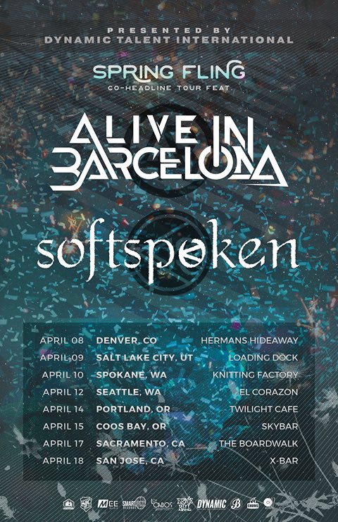 We are beyond excited to be hitting the road this April for the 'Spring Fling Tour' with <a href="/softspokenband/">Softspoken</a> . Catch us on the west side baby!