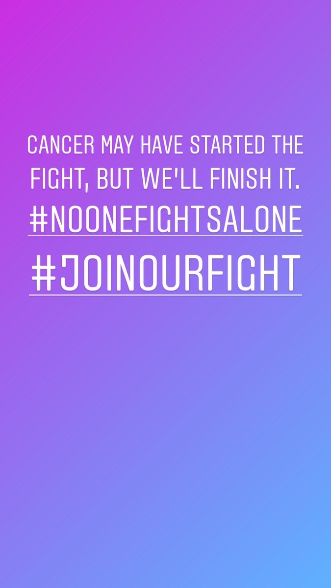 communitytss's tweet photo. #Cancer may have started the fight, but we'll finish it.  #NoOneFightsAlone #joinourfight https://t.co/9x4C1Jfe98