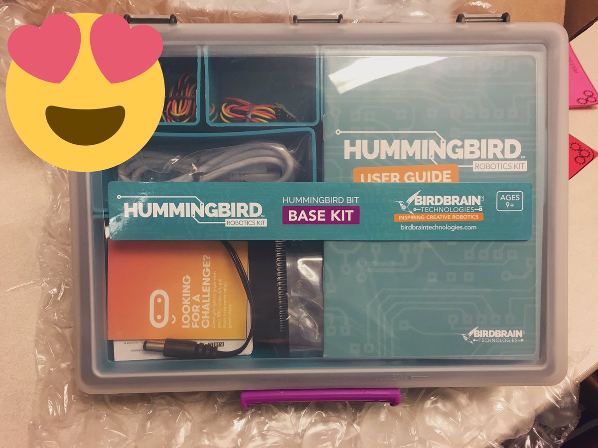 edcampEVA's tweet photo. Look what just showed up?!?  One lucky participant will get to take home this brand new #hummingbirdbit from @birdbraintech 🥳 This is going to be a highly coveted prize for sure! @EdcampUSA #edcamp https://t.co/CH9Cya9gAF