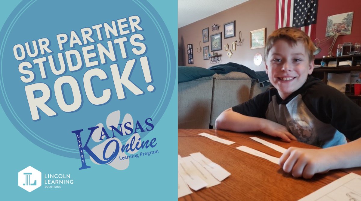 LincolnLearning's tweet photo. We love seeing learning in action! Here's Adrian from our partner school @KOLP1. He loves the flexibility #onlinelearning gives him! #DesignHowYouEducate https://t.co/msY2R4ugky