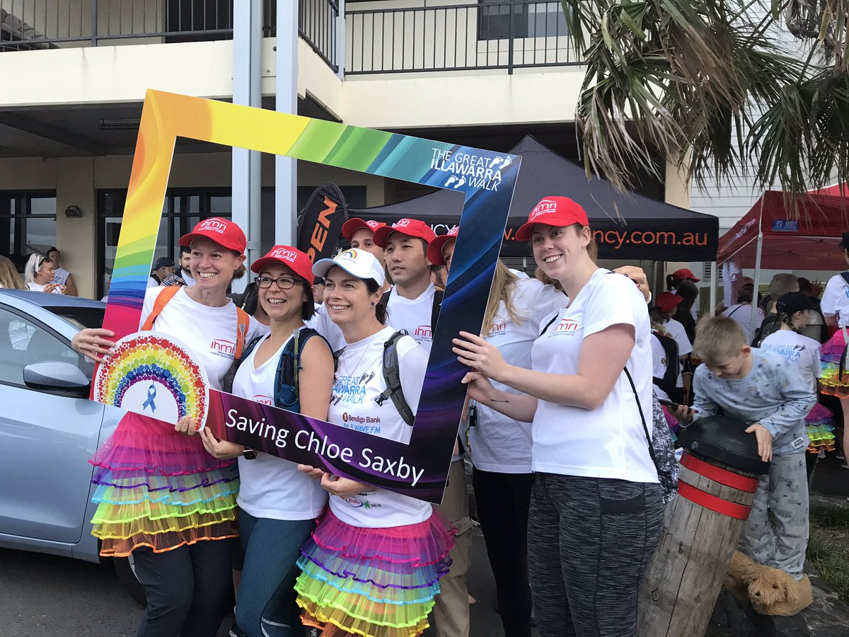 ihmri's tweet photo. IHMRI team have set off on the @greatillawarrawalk in support of @SaveChloeSaxby! Wave if you see walkers in the Illawarra today-40kms is a long way! Good luck team and have fun! #vwmd #uowresearch https://t.co/sl2lzXpo9n