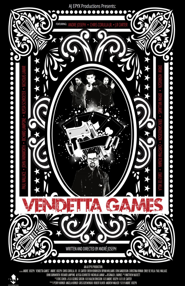 ajepyx's tweet photo. VENDETTA GAMES Hits Shelves April 7 #amazon #walmart #dvd #action #independentfilm #newrelease #crimethriller #casino #drugs #deception #awardwinner #uase #atlanticcitycinefest #wmiff https://t.co/0VVMlqXCAF https://t.co/7fmK6lGQgi