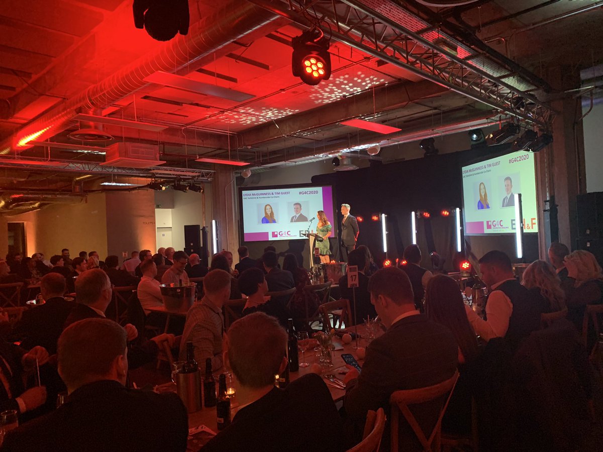 Great to be at the @G4C_Yorkshire Awards 2020 in the amazing @kommune_ch venue - good luck to all entrants and winners #g4cawards #youngprofessionals #construction #achieve