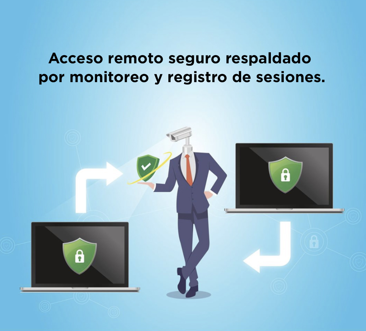 ManageEngineLA's tweet photo. Gestionar sesiones privilegiadas a través de accesos remotos, es todo un desafío. 
Con nuestra nueva solución #AccessManagerPlus es posible manejar las sesiones privilegiadas con máxima seguridad 🔑 y prevenir su uso indebido . 
https://t.co/xixQdi30u7 https://t.co/uhXdAXI3Eb
