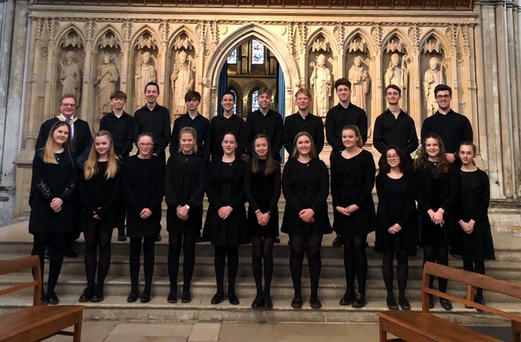 KCMusicdept's tweet photo. Sedecim in fine voice today ahead of our performance at the  Royal Festival Hall on Monday for the Barnardo’s Youth Choral Competition National finals. https://t.co/DPy3yYK3iy