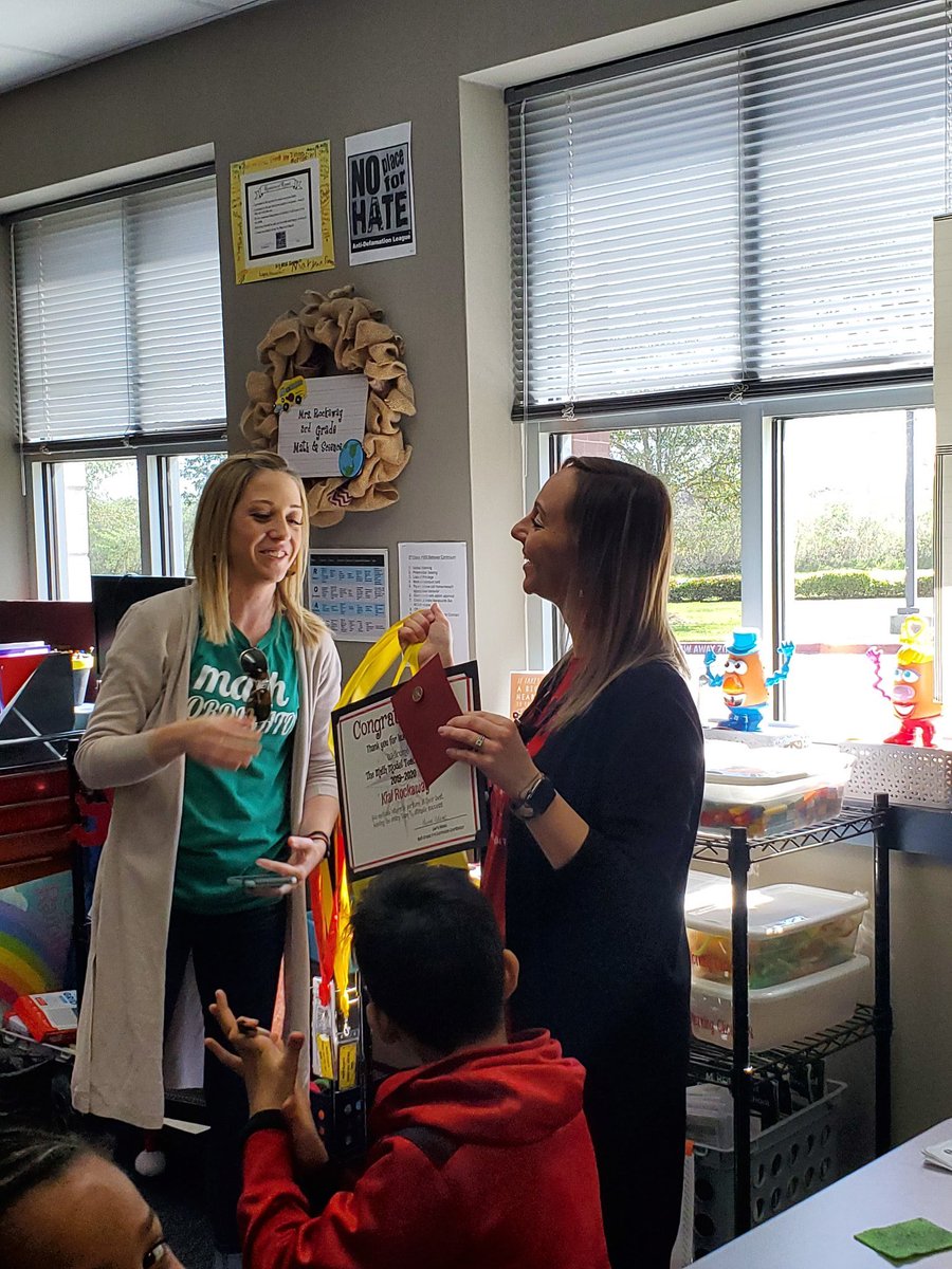 AngelaWarner27's tweet photo. I’m so excited to celebrate @MRobinsonElem’s @kial_rockaway for being chosen as a @CyFairISD model teacher for @cfisdmath! https://t.co/cre8rdIknQ