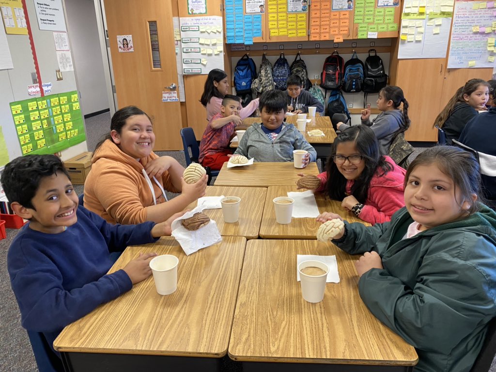 misskolive's tweet photo. We’ve been working hard on strategies all year for revising texts. It only made sense to treat our students to some conchas and chocolate abuelita. #DestinationExcellence #RESMagic https://t.co/xEiVBigWks