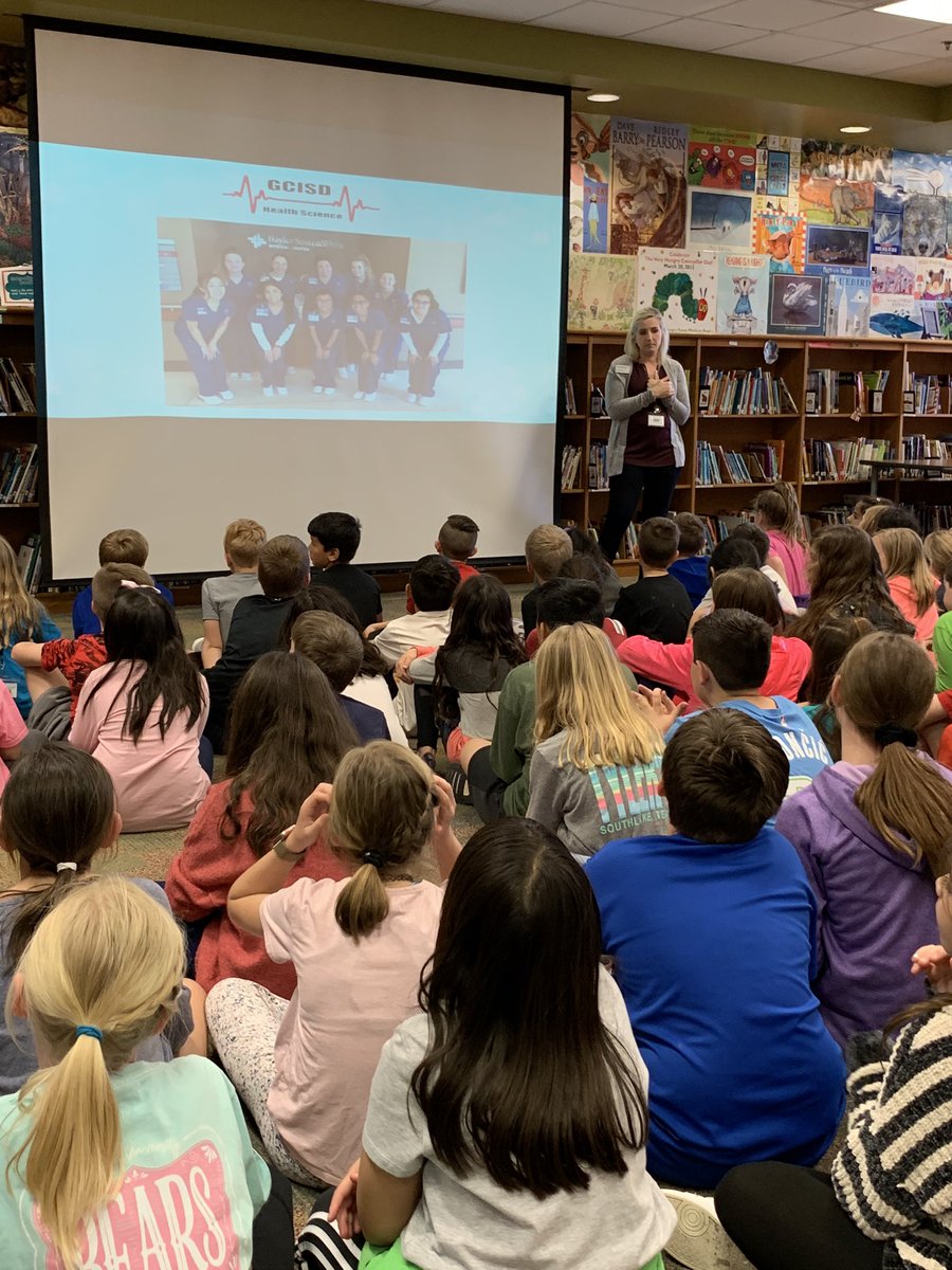 CESAukerCrew's tweet photo. Not only did we kick off our Kids Heart Challenge this morning, but we spent the afternoon diving deeper into the health science field with the help of some wonderful high schoolers! What great learning experiences ! #WeAreGCISD @CESCowboys https://t.co/IPI5uAQdQM
