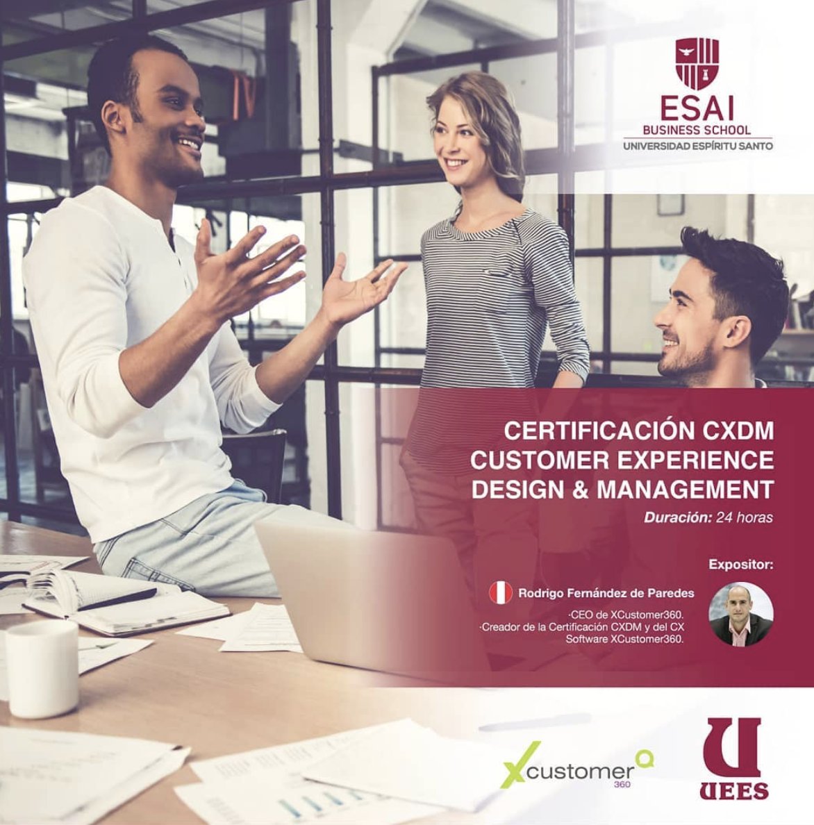 uees_ec's tweet photo. La Certificación en CXDM (Customer Experience Design & Management) presente en 11 países, llega a Guayaquil en Abril 2020.
Dictada por @RoXperience, creador del modelo #XCustomer360 y co-creador del software de medición de experiencia XCustomer360.
Más información @esai_ec https://t.co/BgEKGYoD0p