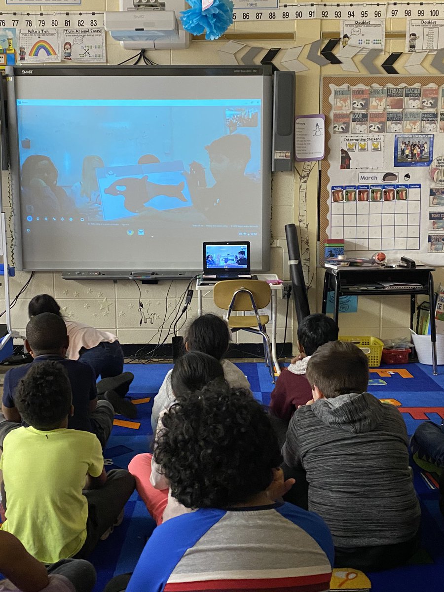 Ms_Taboada's tweet photo. Ending #ReadAcrossAmericaWeek by Skyping with students from Loudoun County, VA!  Thank you @MsMacort &amp; friends for reading to us!! #whylp #truenorthbrunswick https://t.co/shhhwafkMa