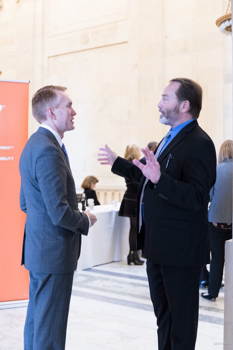 NealDenton's tweet photo. It’s powerful when our #charity friends and partners join with #ymca #yadvocate leaders at @YMCAadvocacy Days! Grateful to @Steve_Taylor_DC @UnitedWay for sharing the #ProtectGiving message with @SenatorLankford and @RepTimRyan over the breakfast.  We love advocating together! https://t.co/kY5dLLMHTB