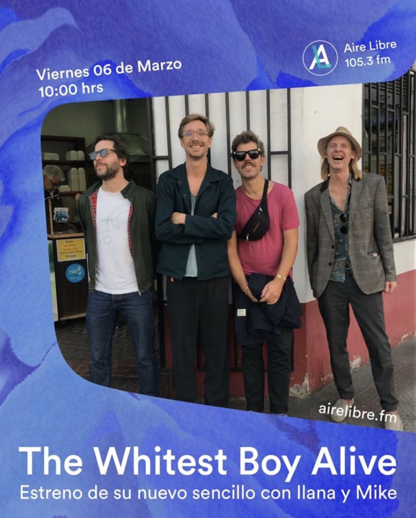 mangelangeles's tweet photo. #TheWhitestBoyAlive regresa.
A las 10:00 estarán con nosotros en la cabina de @airelibre_fm junto a @IlanaSod @luciacorona_ y yo.
También: todos los avances del @radiobarriofm #BienWarrior.
Y luego, a las 11:00 nuestra mesa semanal sobre seguridad y justicia para todas. https://t.co/8cOMpua9Wx
