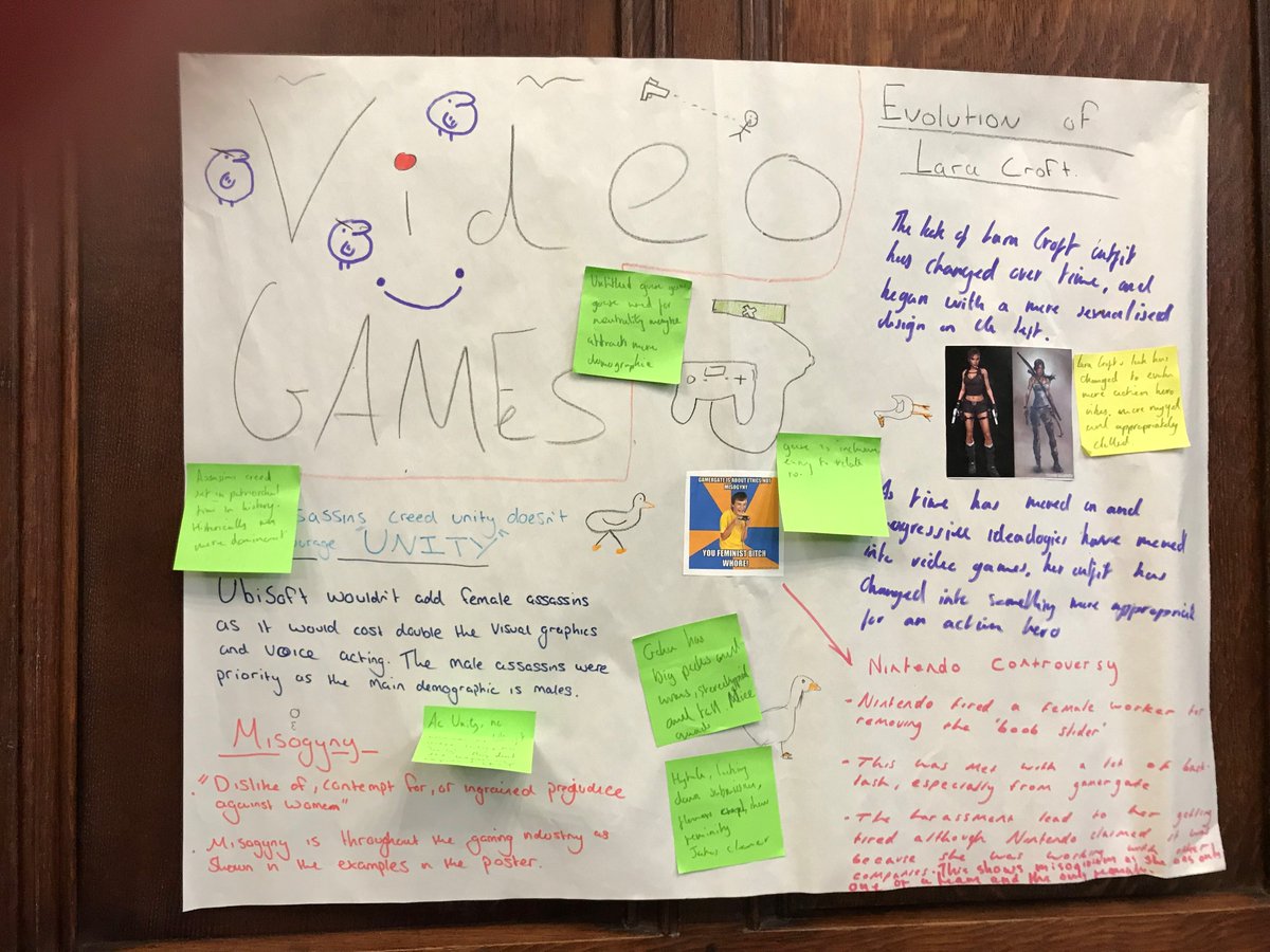 UoBrisFSSLOutr1's tweet photo. Some more of the brilliant posters produced by our year 12/13 visitors to the Decoding Gender in the Media workshop @SPAISBristol @BristolUni @CLFPost16 @StBrendansSFC @AshtonSixth @redcliffe6th @ChoirBristol https://t.co/jFGPO2z9BX