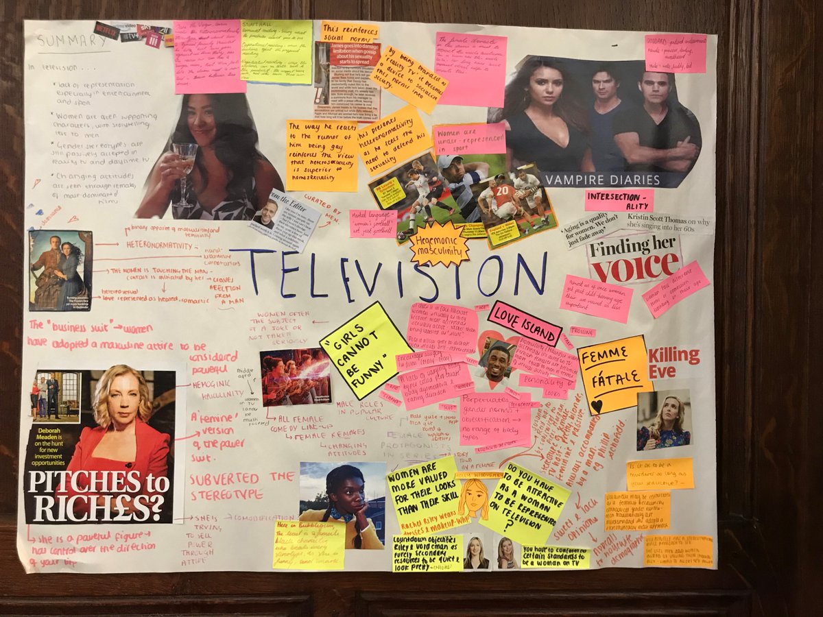 UoBrisFSSLOutr1's tweet photo. Some more of the brilliant posters produced by our year 12/13 visitors to the Decoding Gender in the Media workshop @SPAISBristol @BristolUni @CLFPost16 @StBrendansSFC @AshtonSixth @redcliffe6th @ChoirBristol https://t.co/jFGPO2z9BX