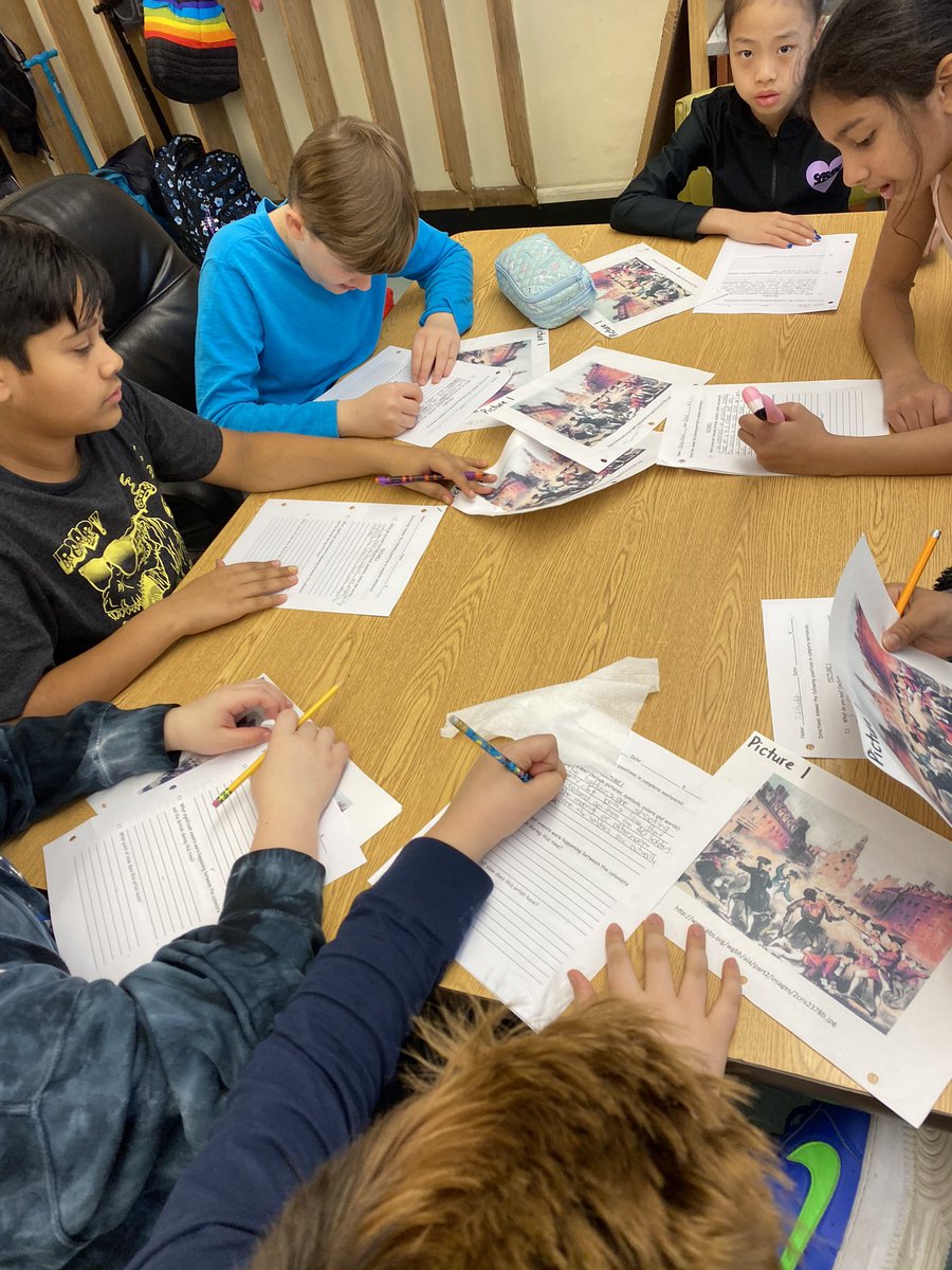 CourtFerraro19's tweet photo. Working together to examine various Boston Massacre propaganda!! #itsgottabeBHE #handsonhistory https://t.co/J7z1UHkv80