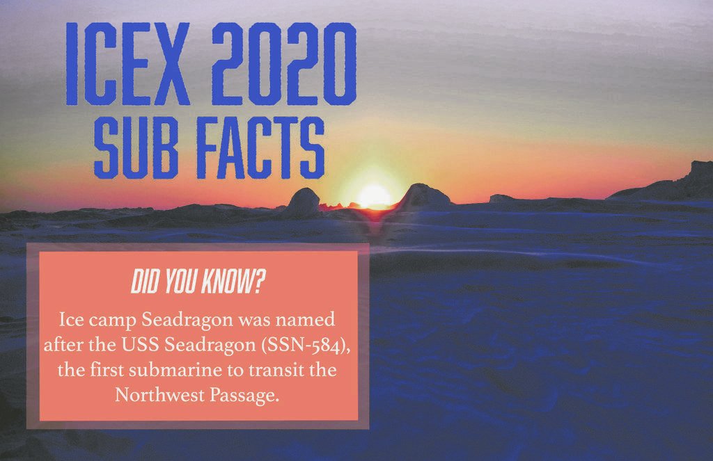 PacificSubs's tweet photo. Did you know ICEX began 73 years ago with the first under-ice submarine transit? #ICEX2020 @USNavy #SubFacts #Submarine #NavyHistory @COMSUBLANT https://t.co/5ag9FkvQGc
