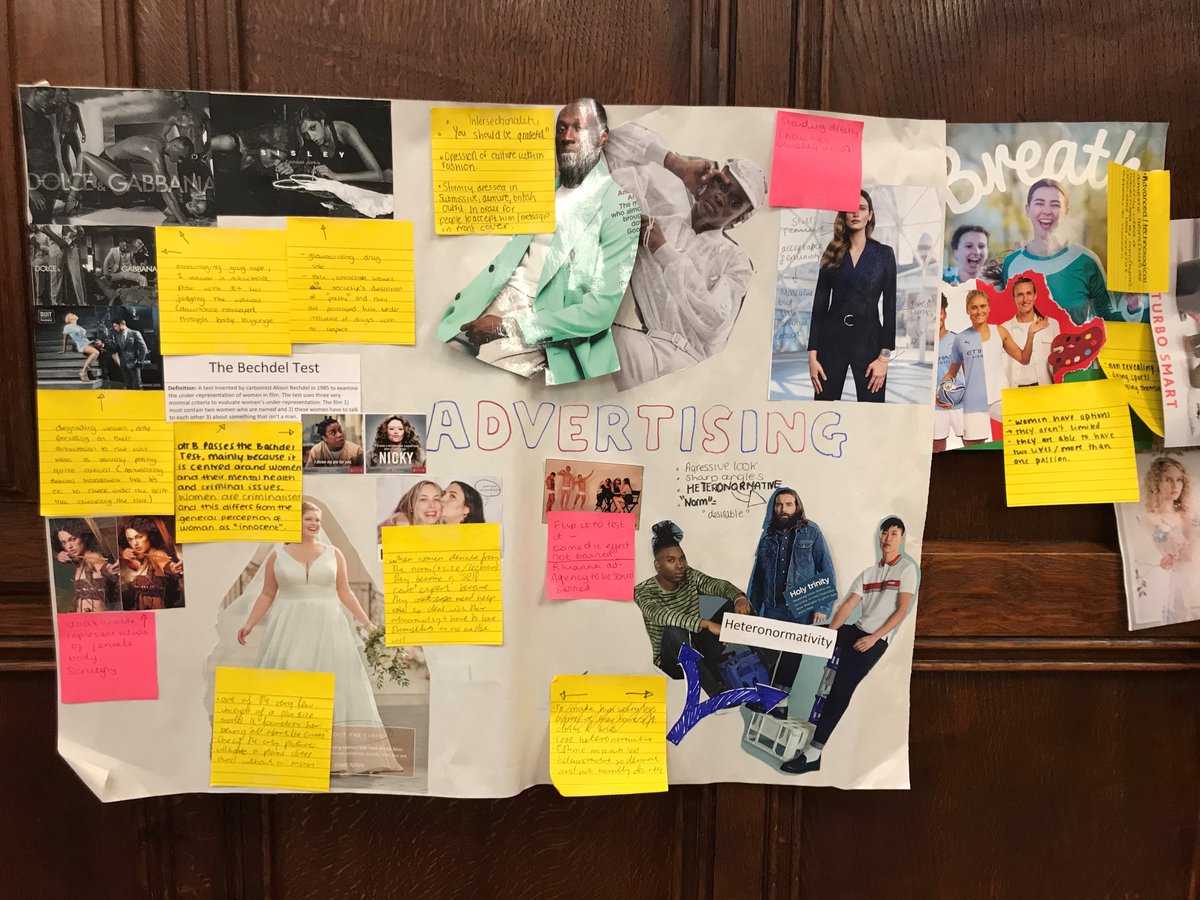 UoBrisFSSLOutr1's tweet photo. And a few more of the great posters produced by our year 12/13 visitors to the Decoding Gender in the Media workshop @SPAISBristol @BristolUni @CLFPost16 @StBrendansSFC @AshtonSixth @redcliffe6th @ChoirBristol https://t.co/BXO3WaXDNd