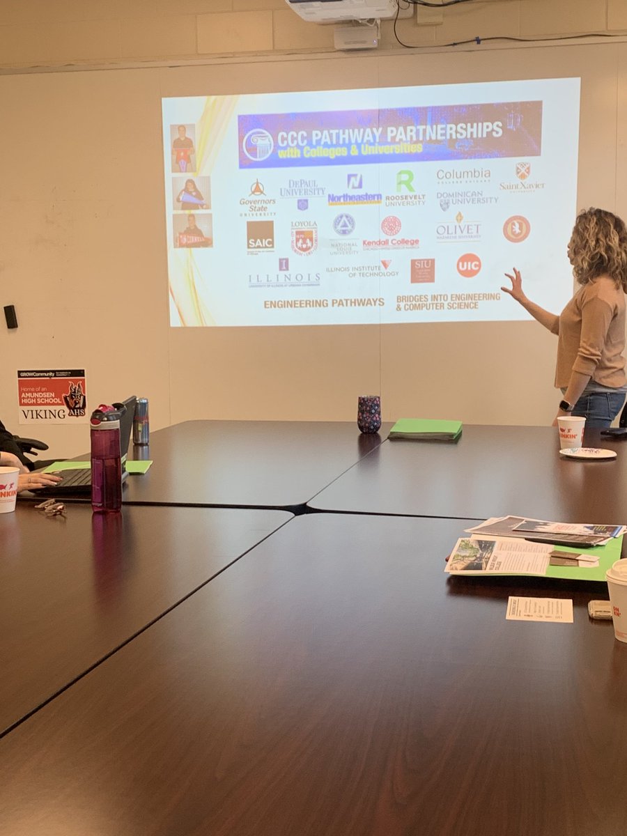RinRocks's tweet photo. ⁦@Amundsen_HS⁩ Wright College  educating the educators on opportunities for our Vikings! We are constantly trying to learn more! Thanks to Ms. Darugar and the Pathways Team! https://t.co/vNE1nyZleb