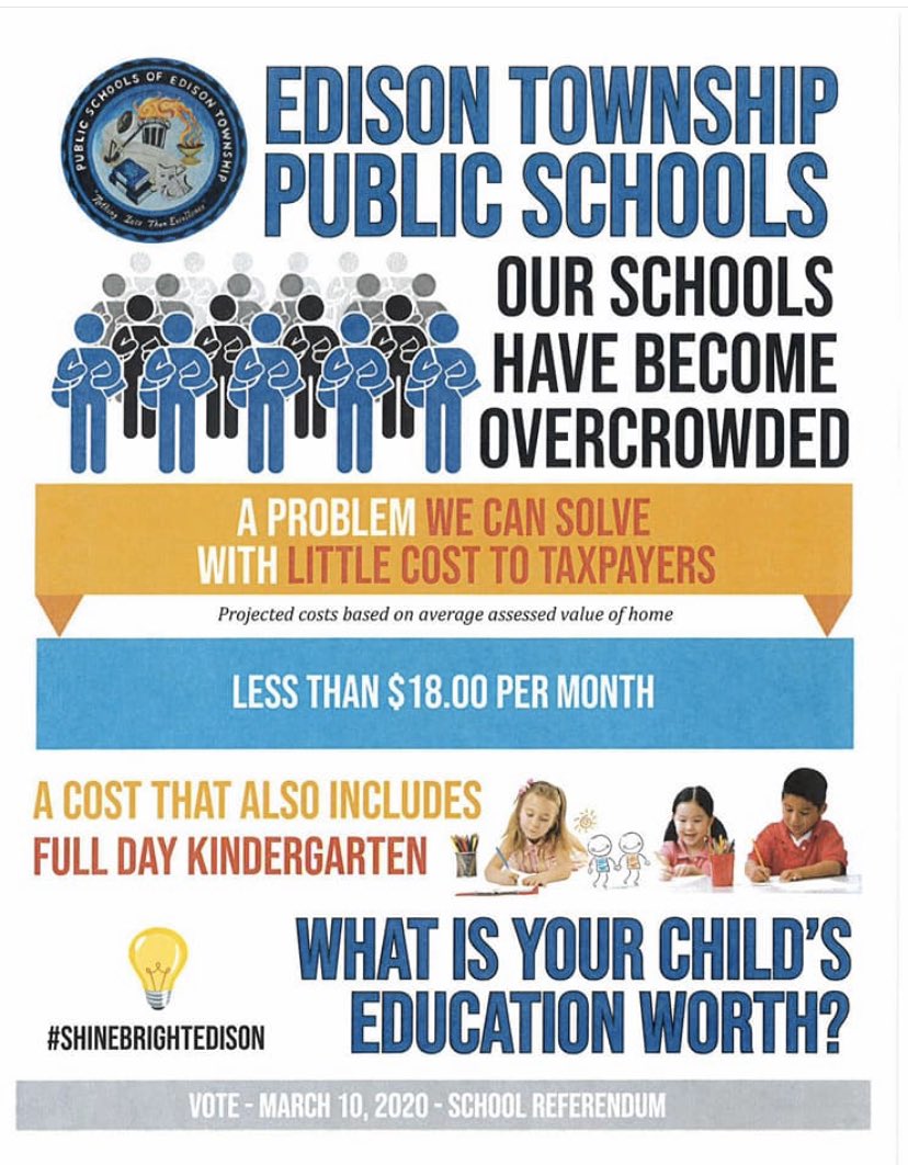 ChristyYascko's tweet photo. Edison people: don’t forget to vote YES on March 10! https://t.co/BAqEYDK9jD