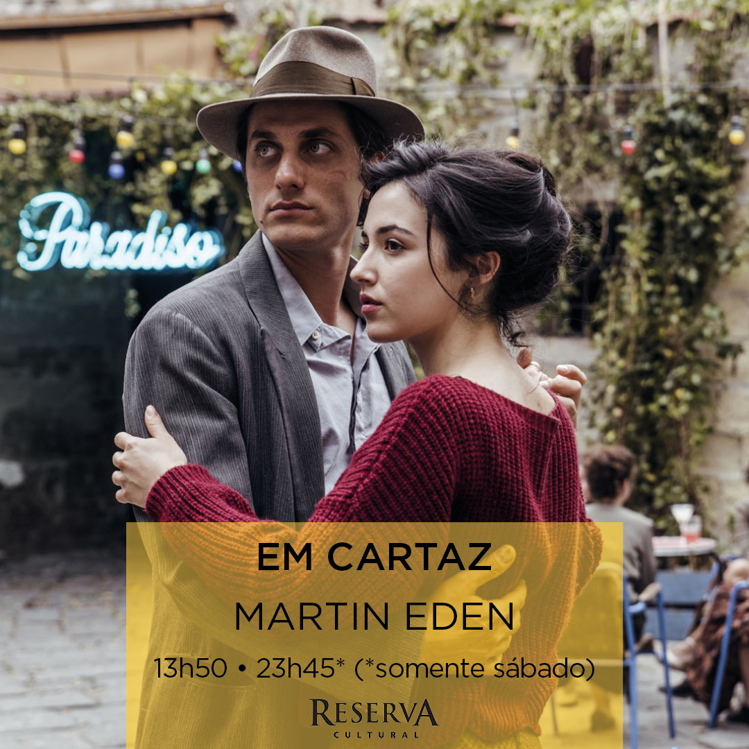 reserva_oficial's tweet photo. EM CARTAZ 

Com sessões à meia noite, o filme Martin Eden. Uma ótima opção para animar o seu sábado à noite. Aproveite. :)  

+ infos em: 
https://t.co/9HaNTa5GOj 

#vemproreserva #emcartaz #cinema https://t.co/Dzpa9eqZXg