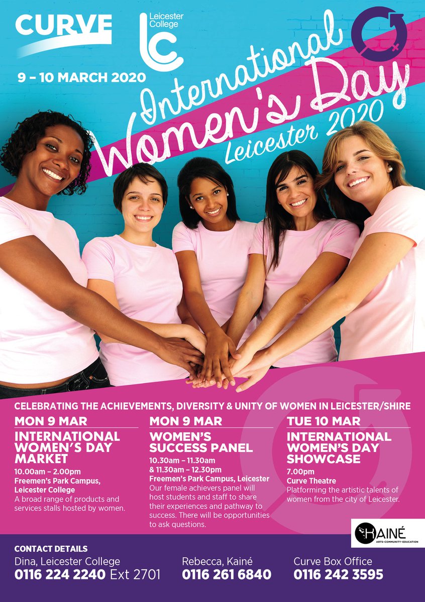 macberry13's tweet photo. Looking forward to International Womens Day Leicester 2020. @leicesterfest @kainemanagement @TWIM_DMU  @shamacentre https://t.co/S1j0KRvCPV