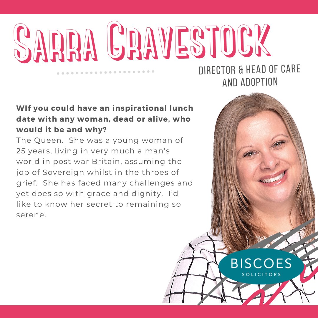 Biscoes's tweet photo. Sarra is one of 4 female Directors at Biscoes, as well as head of the Care &amp; Adoption team. She's a great advocate for #InternationalWomensDay but still believes there is "much to be done" in respect of women's rights. Read Sarra's Q&amp;A below and comment if you have any questions! https://t.co/nxCkGXHdX7