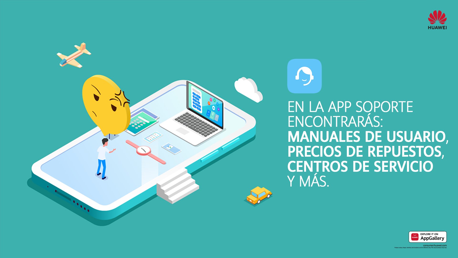 Huawei Mobile Mx в Twitter: "¡Con la app #Soporte ahora puedes hacer mucho  más! 👌 Actualízala y descubre una experiencia más amigable y fluida 🤯  Descárgala en #AppGallery. 🅰… https://t.co/GXW62tDerD"