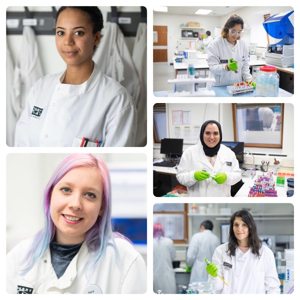 AnthonyNolan's tweet photo. Happy #InternationalWomensDay  👏 AND 👏 #BritishScienceWeek where we are honouring our very own Anthony Nolan scientists! 
Our lovely ladies in white do remarkable things to change the lives of those with blood cancer. We couldn’t be more appreciative to have them on board! 💚 https://t.co/5o1RMObfTg