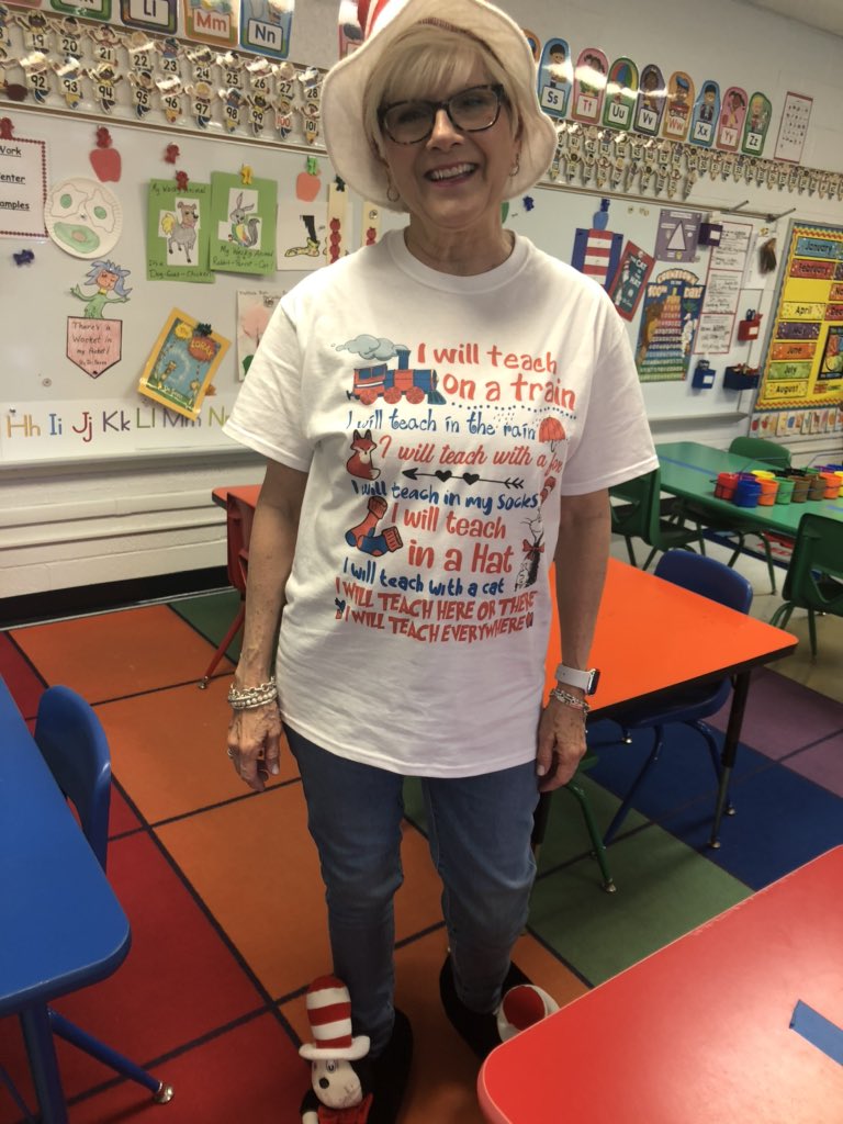 Natalie Johnson-Papa (@nataliejohnpapa) on Twitter photo PK teacher Donna Stevens from Ridgeview at the Johnson PK Center sporting her Dr. Seuss attire today. ❤️ the shirt! <a href="/OKCPS/">OKC Public Schools</a> <a href="/OKML9174/">Michael Lisenby</a> <a href="/janajhugs21/">Jana Huggins</a> PK teacher Donna Stevens from Ridgeview at the Johnson PK Center sporting her Dr. Seuss attire today. ❤️ the shirt! <a href="/OKCPS/">OKC Public Schools</a> <a href="/OKML9174/">Michael Lisenby</a> <a href="/janajhugs21/">Jana Huggins</a>