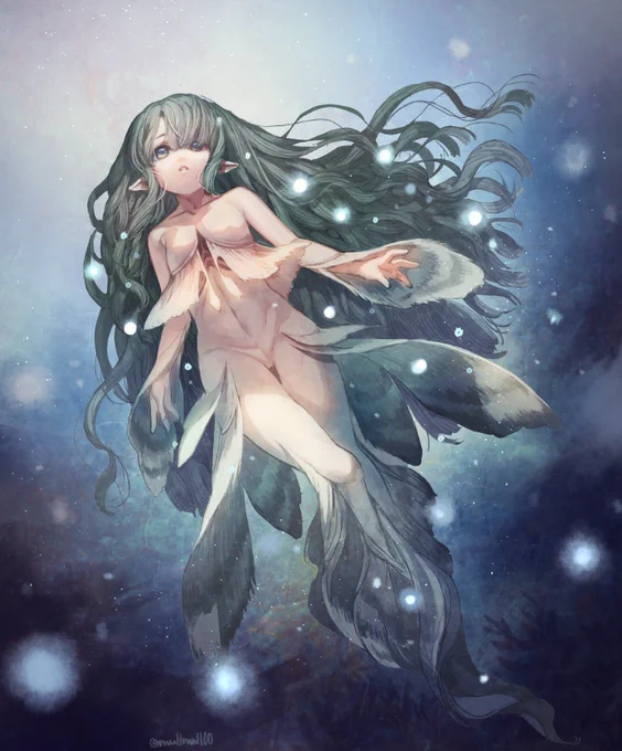 以前描いた人魚 