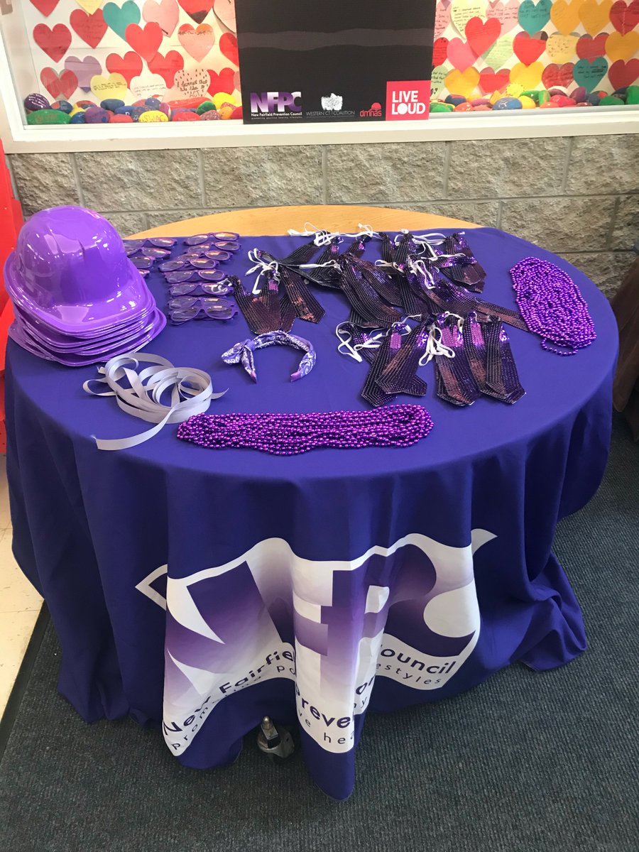 nfprevention's tweet photo. Wellness wk w/Herren PURPLE fun 4 BE YOU, LIVE WELL spirit! NF schools shared in healthy activities to encourage wellbeing, lend awareness of substance misuse &amp; empower those affected by addiction disease #WWWH2020 #beyoulivewell #nfhsrebels #nfprevents #noonestrugglesalone💜☮️ https://t.co/RFuEgCpacW