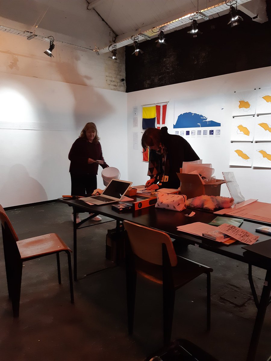 Final setup underway for the LANDMASS opening at <a href="/sidneymatilda/">sidneyandmatilda</a> tonight at 7pm. We're very excited to share our new sound piece 'Straum', finished approx 10 minutes ago 😎 Hope to see you later for a drink and a listen 🔊👂🍹 sonawomen.co.uk/2020/02/06/lan…